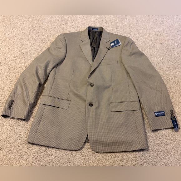 Stafford Khaki Sport Coat Blazer